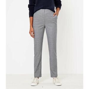 LOFT‎ Houndstooth Slim Ankle Pants Black White Check Trousers - Size 12T